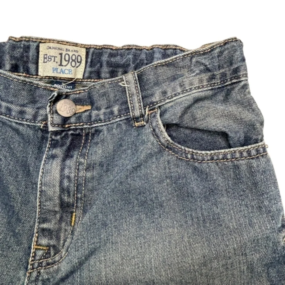 The Childrens Place Boys Jeans Size 12 Husky Bootcut Denim Blue Jeans